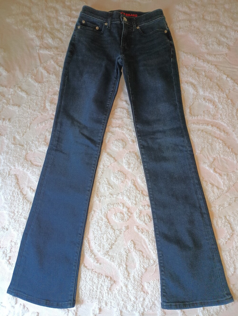 Lucky Sweet Mid Rise Boot Cut Stretch Jeans Deep Blue Womens/Juniors 00/24R